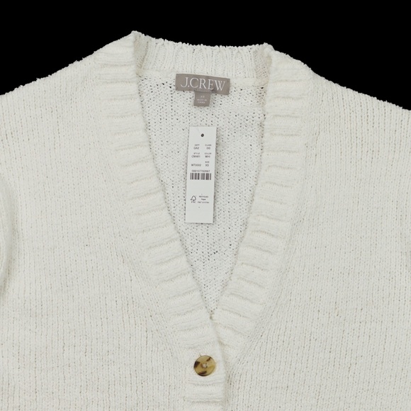 New JCREW Size S Marina V-Neck Cardigan Sweater in White $168 CM461 - Picture 6 of 7
